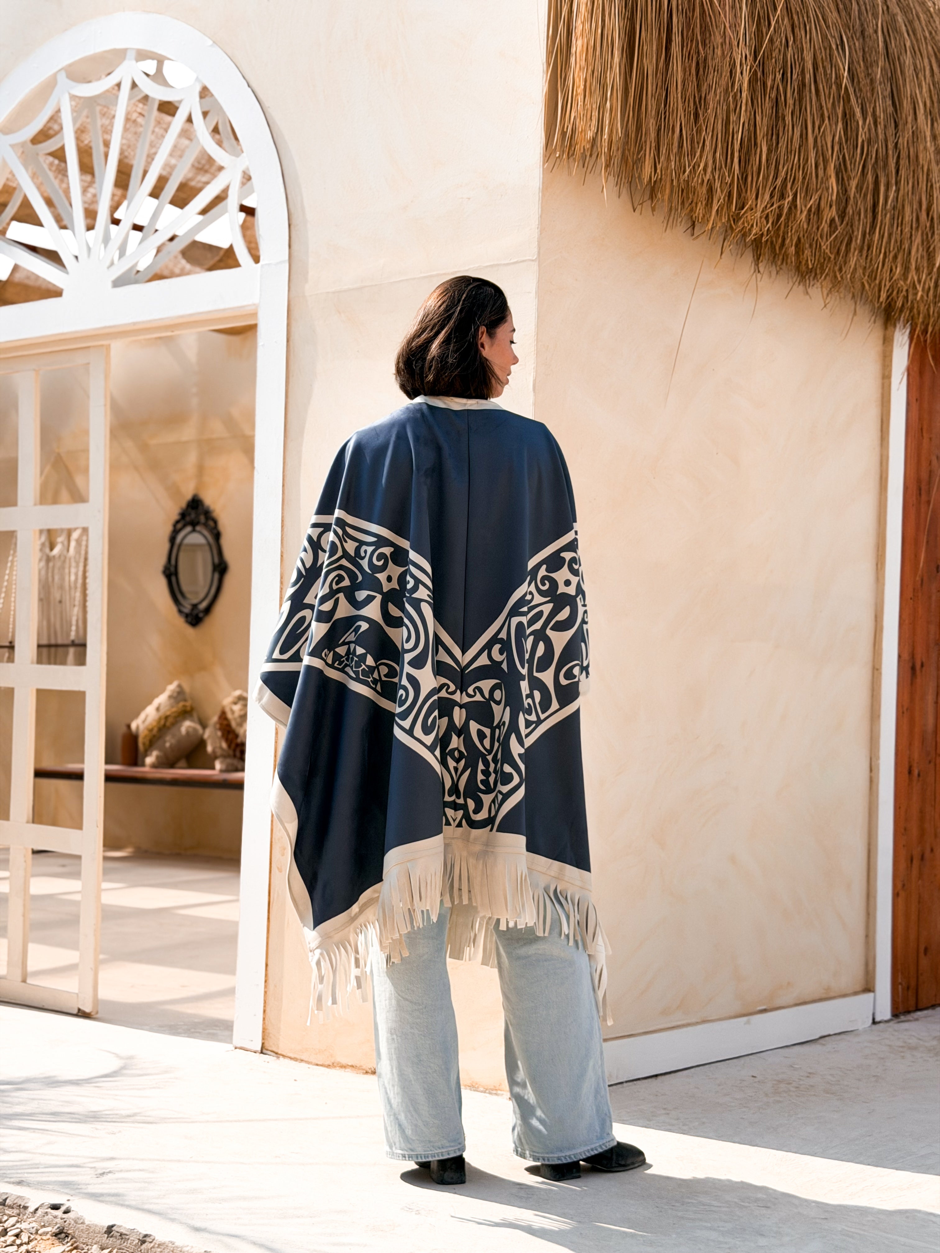 Zayra Navy Blue Cape