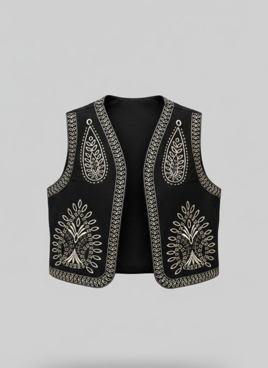 Flare Black Vest - BerriessDesigns