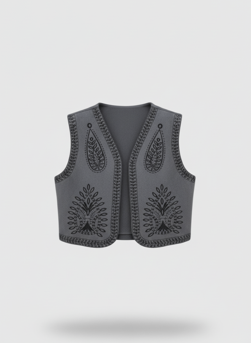 Flare Grey Vest - BerriessDesigns