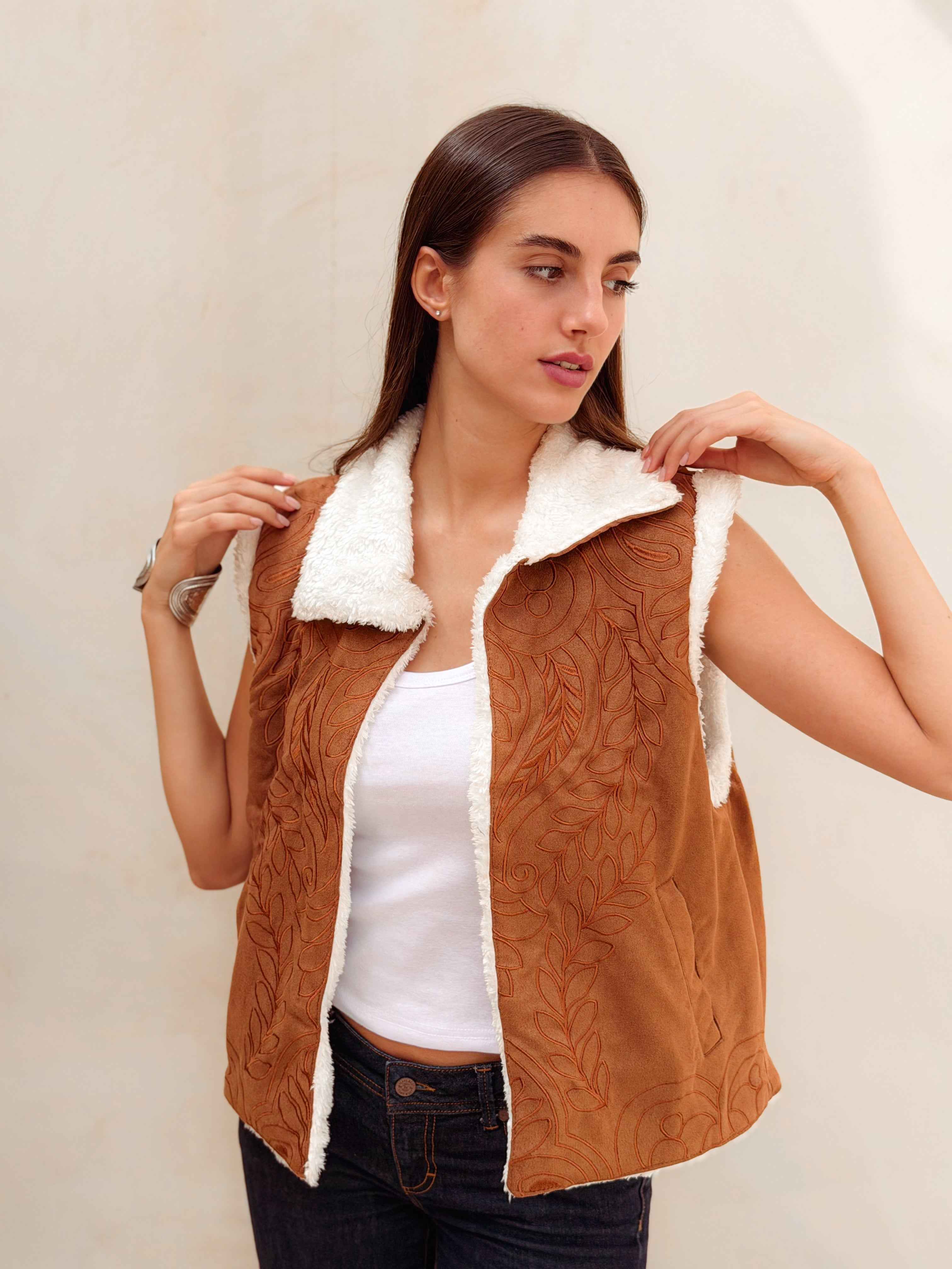 Rêve Warm Caramel Brown Vest
