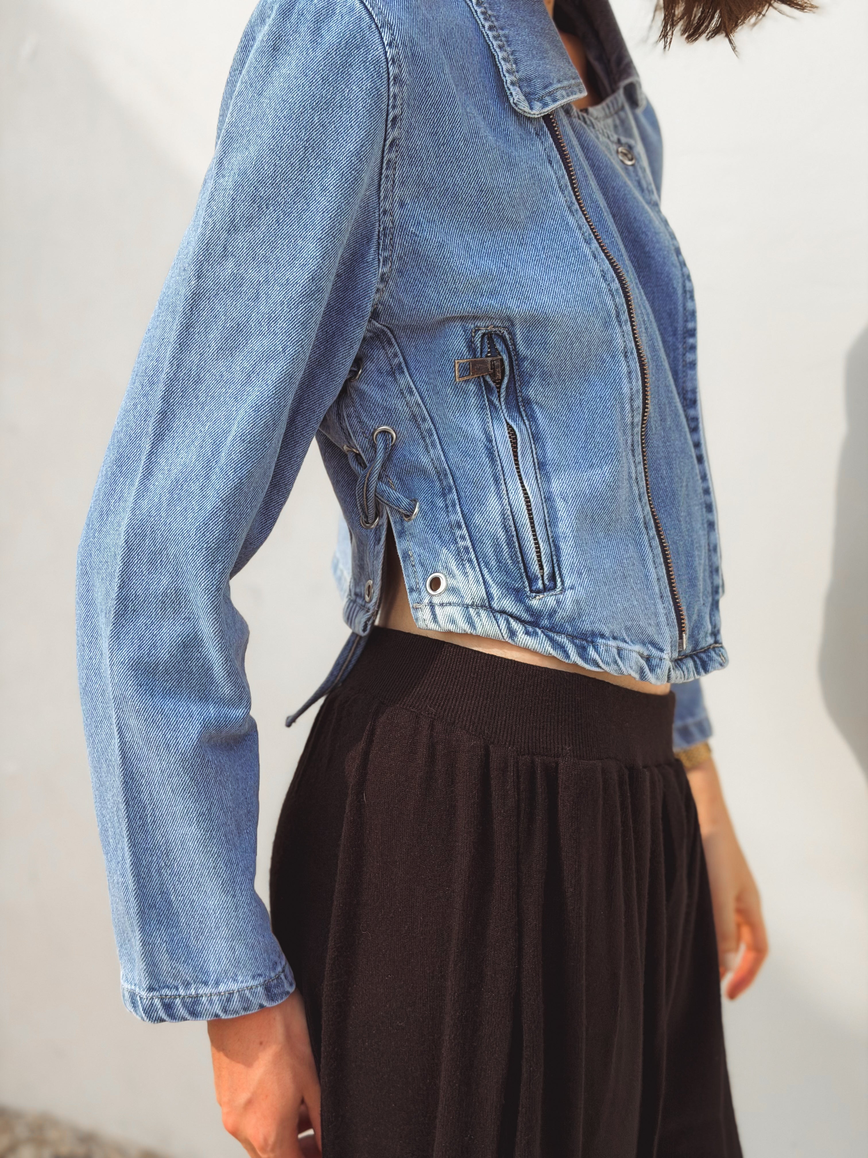 Tala Jacket – Cropped Denim Jacket - BerriessDesigns