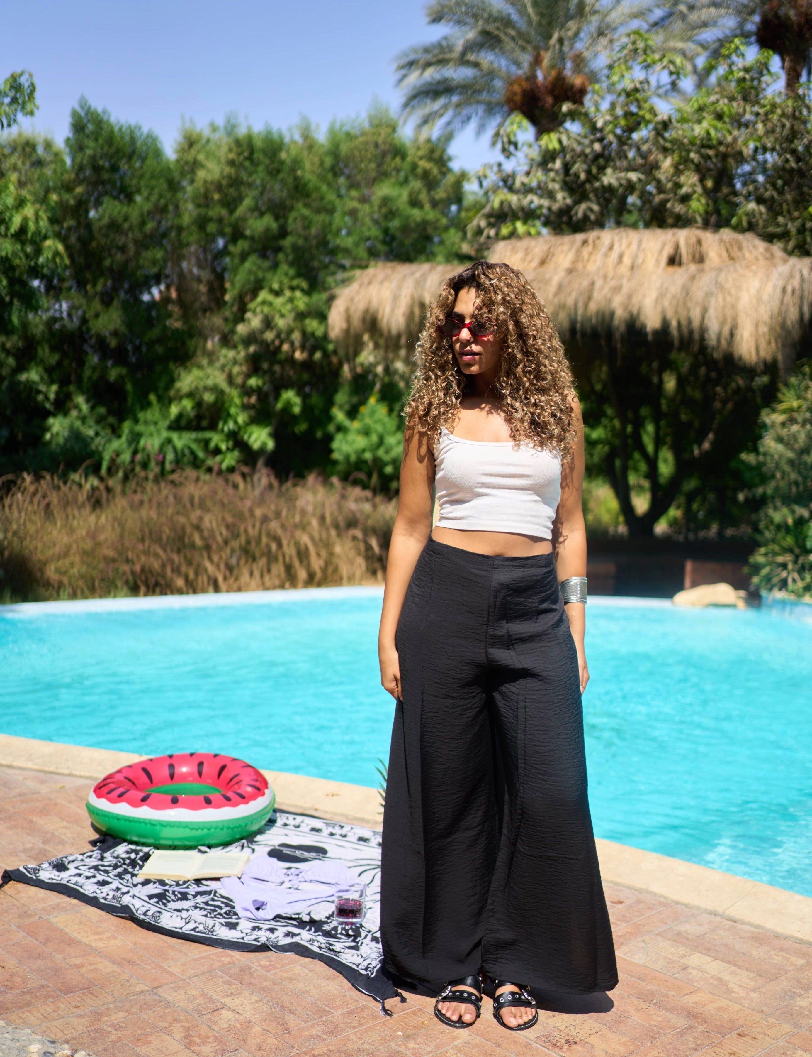 The RAMLA Black Wrap Pants - BerriessDesigns