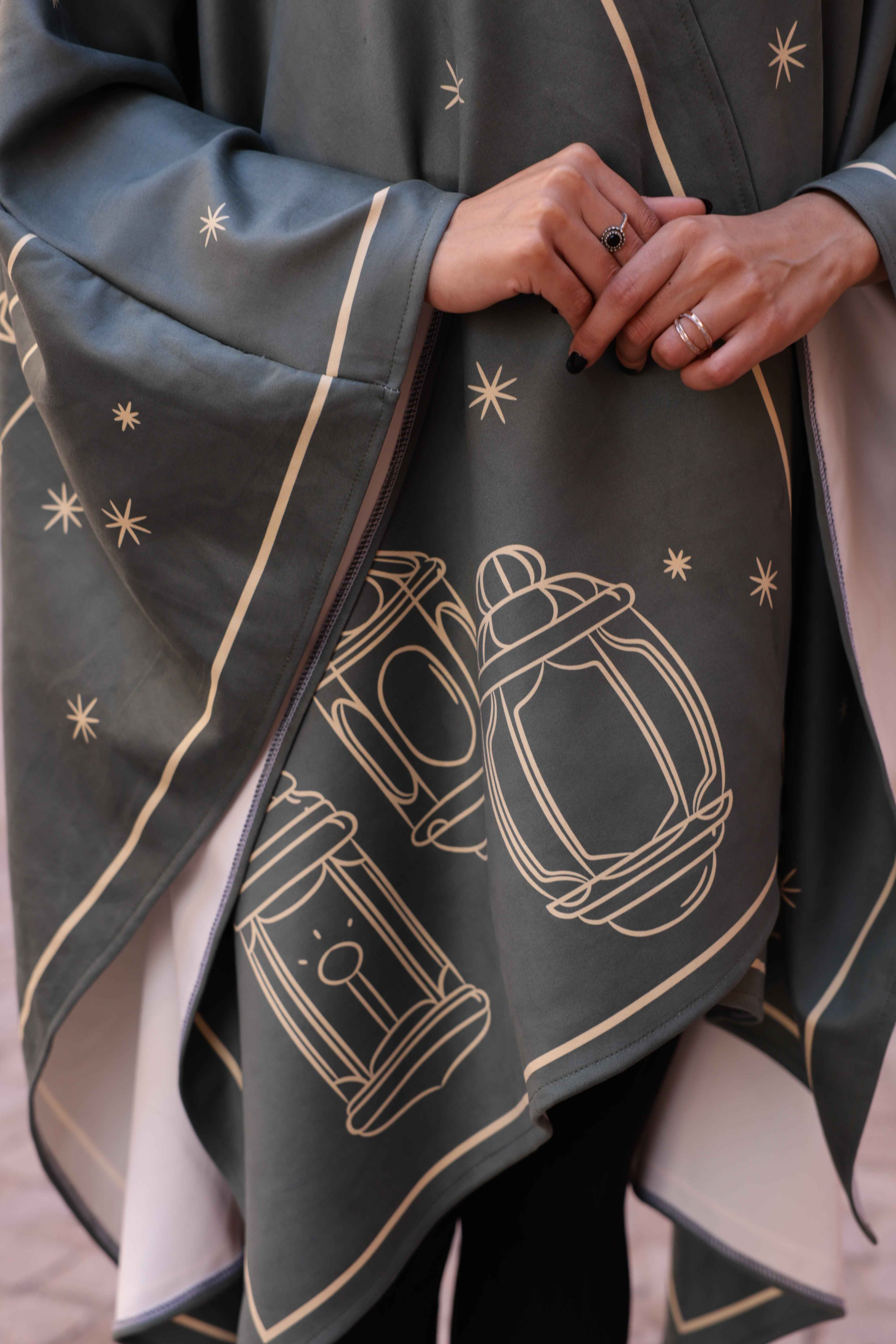 Turath Sage Green Cape - BerriessDesigns