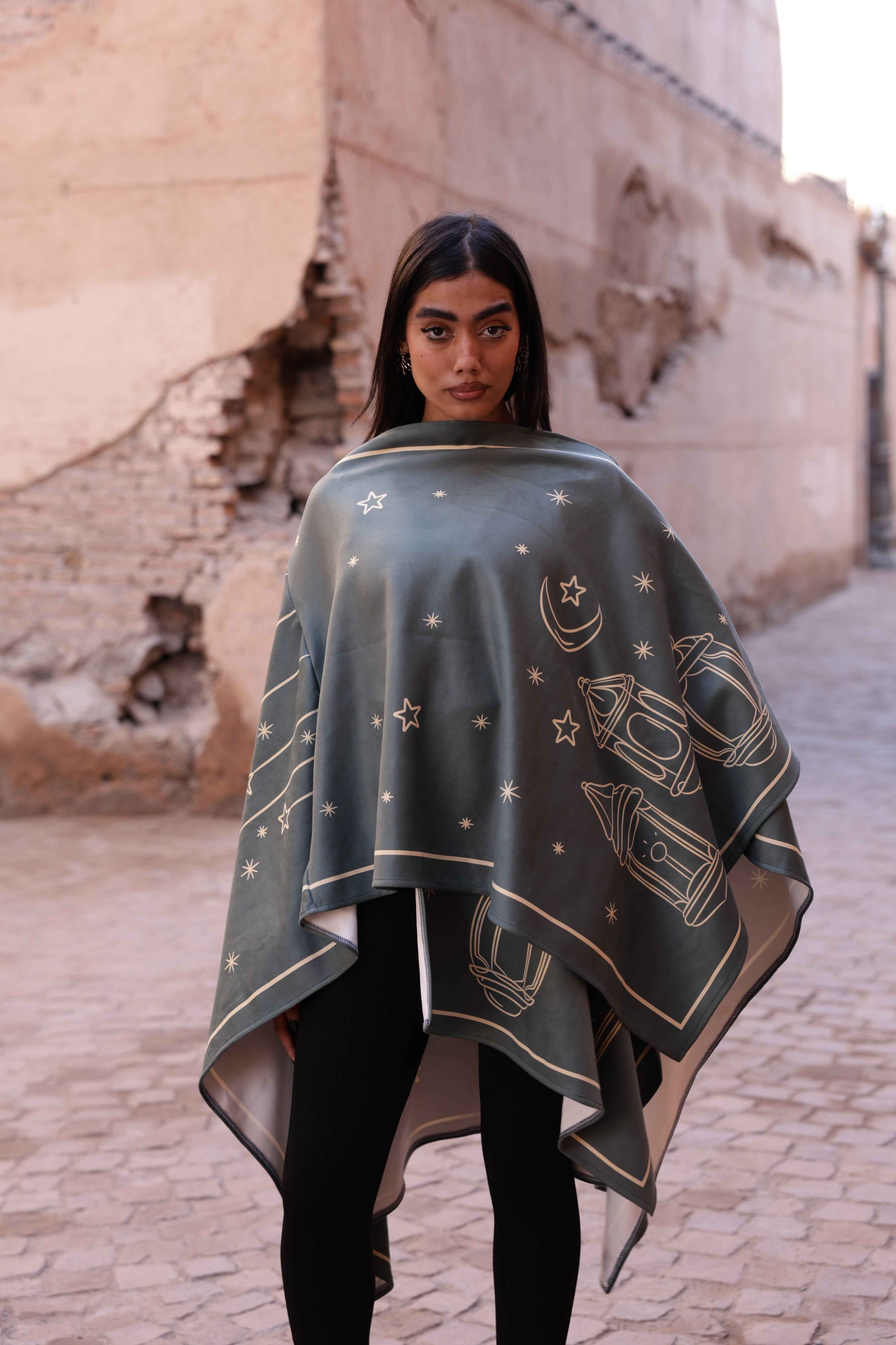 Turath Sage Green Cape - BerriessDesigns