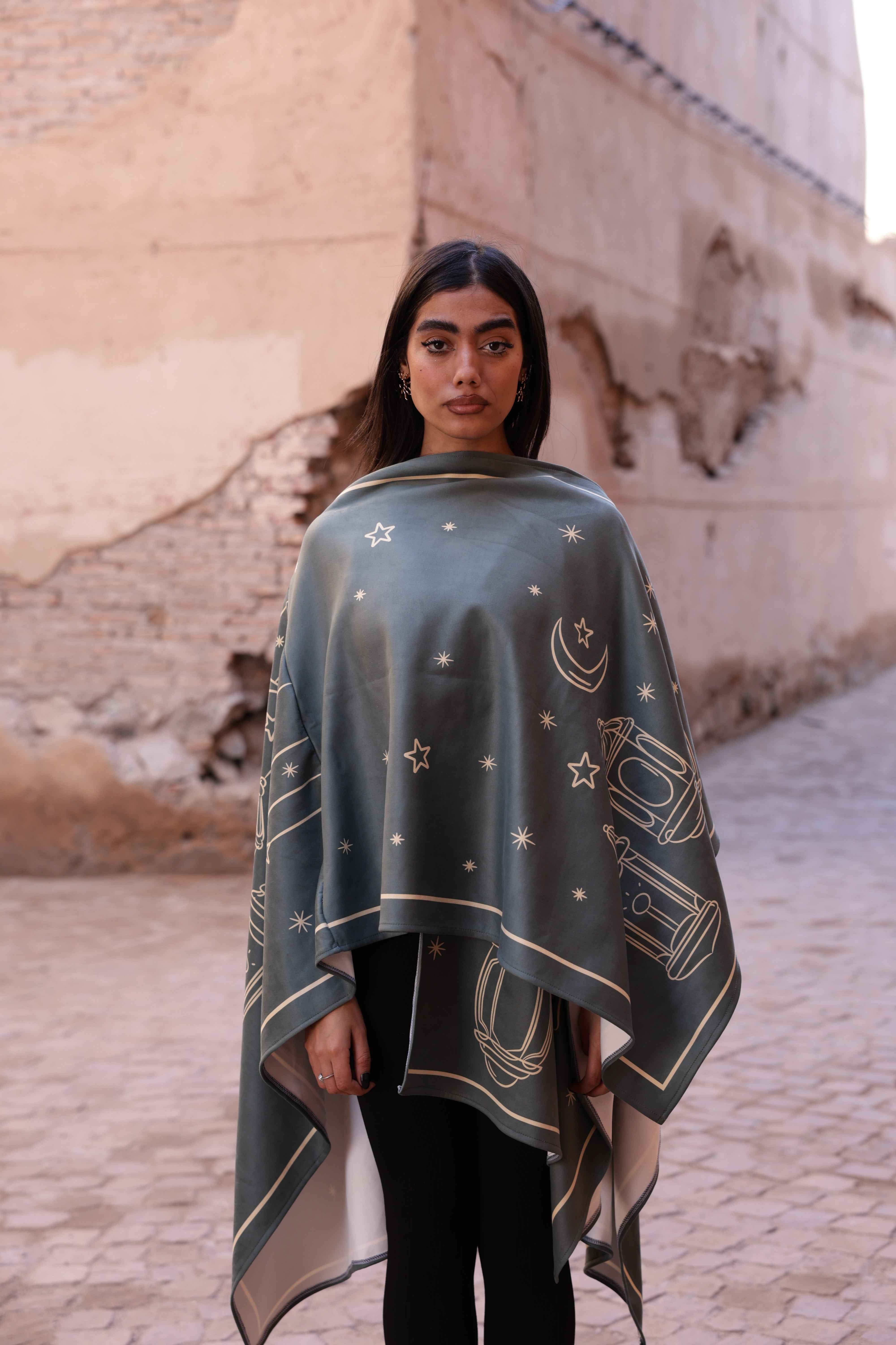 Turath Sage Green Cape - BerriessDesigns