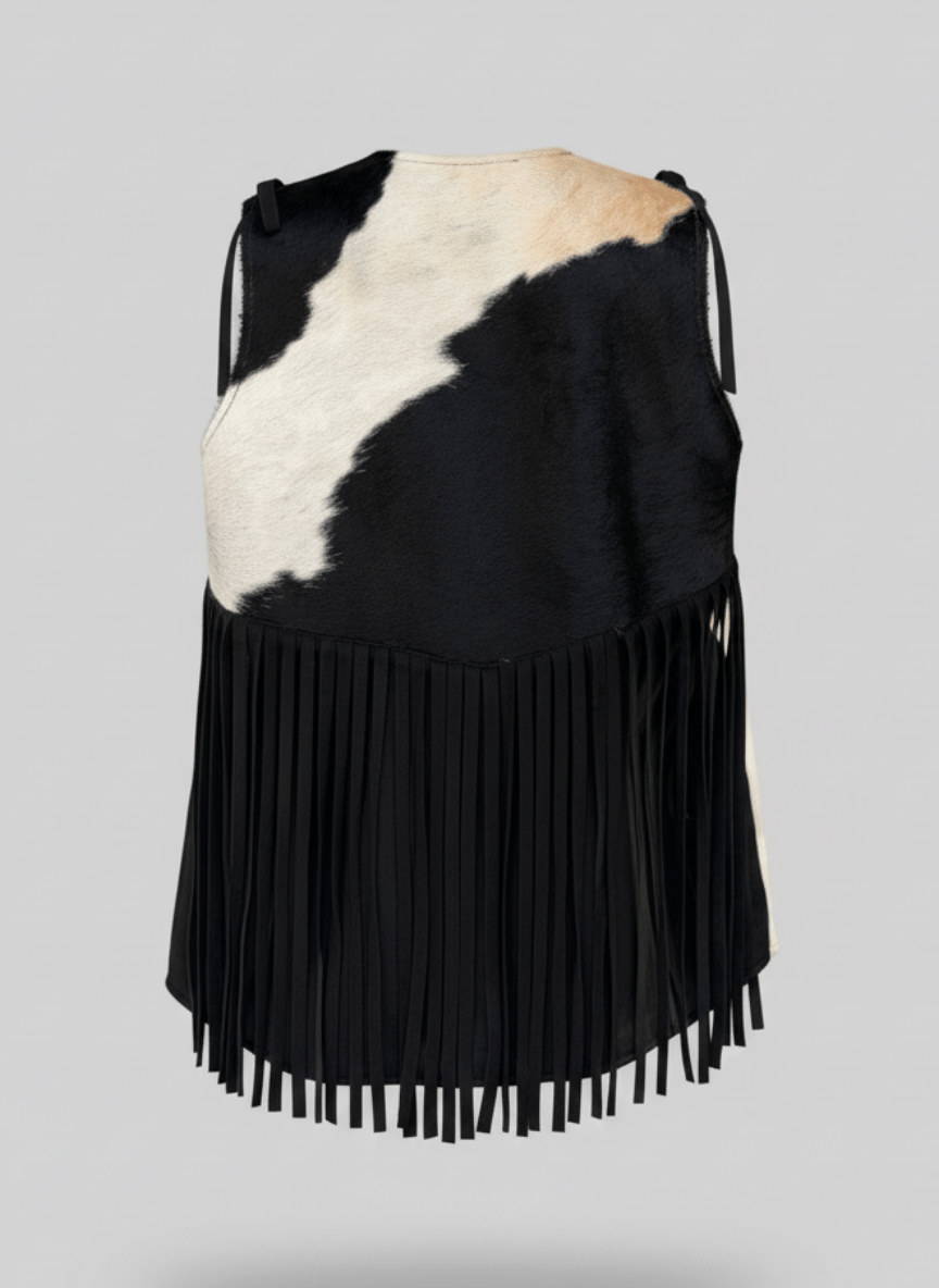 Velura Vest – Natural Cow Leather ( PATTERN 3 ) - BerriessDesigns