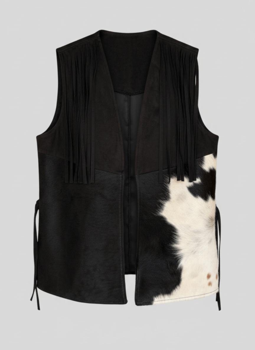 Velura Vest – Natural Cow Leather ( PATTERN 4 ) - BerriessDesigns