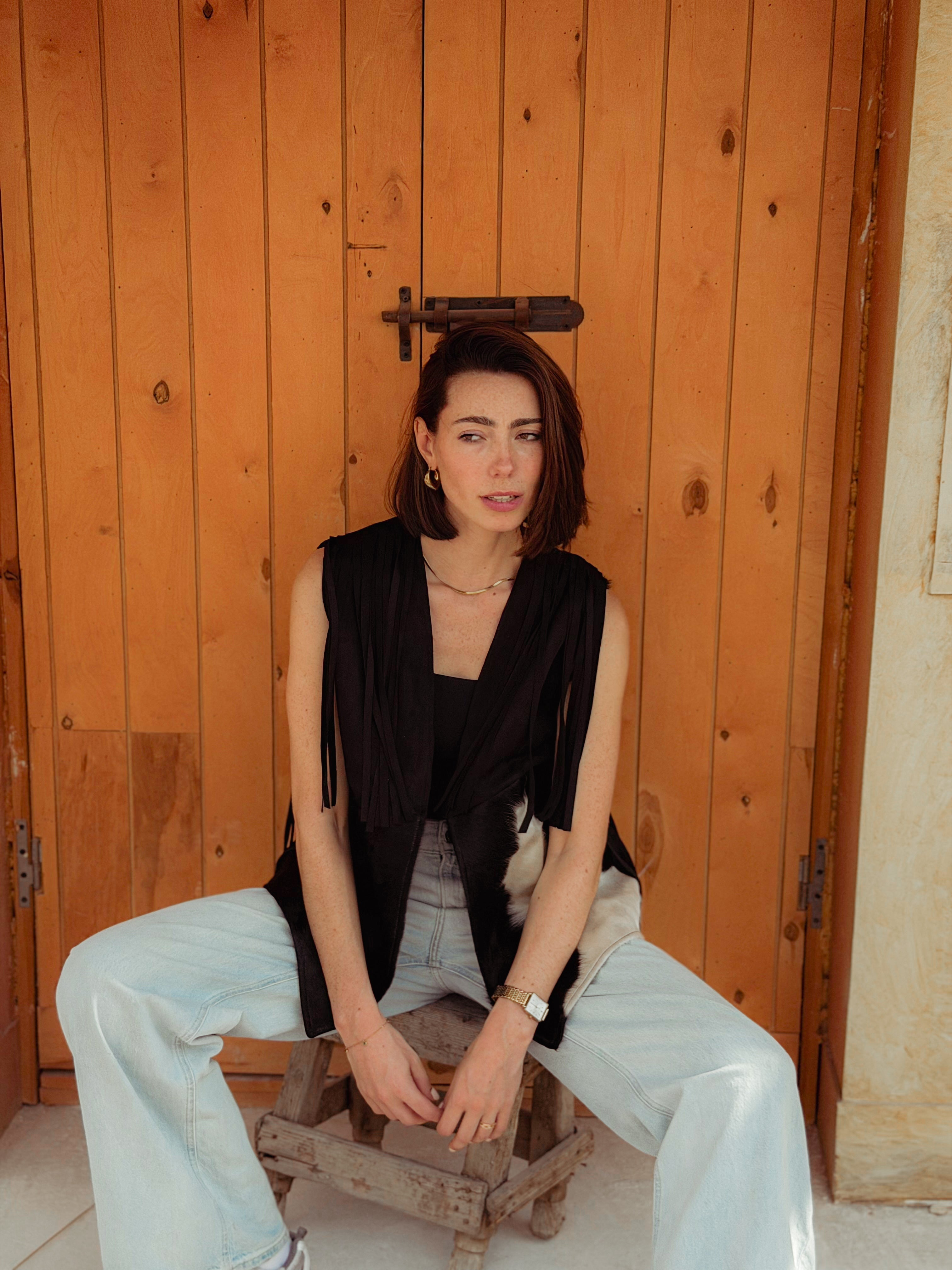 Velura Vest – Natural Cow Leather ( PATTERN 4 ) - BerriessDesigns