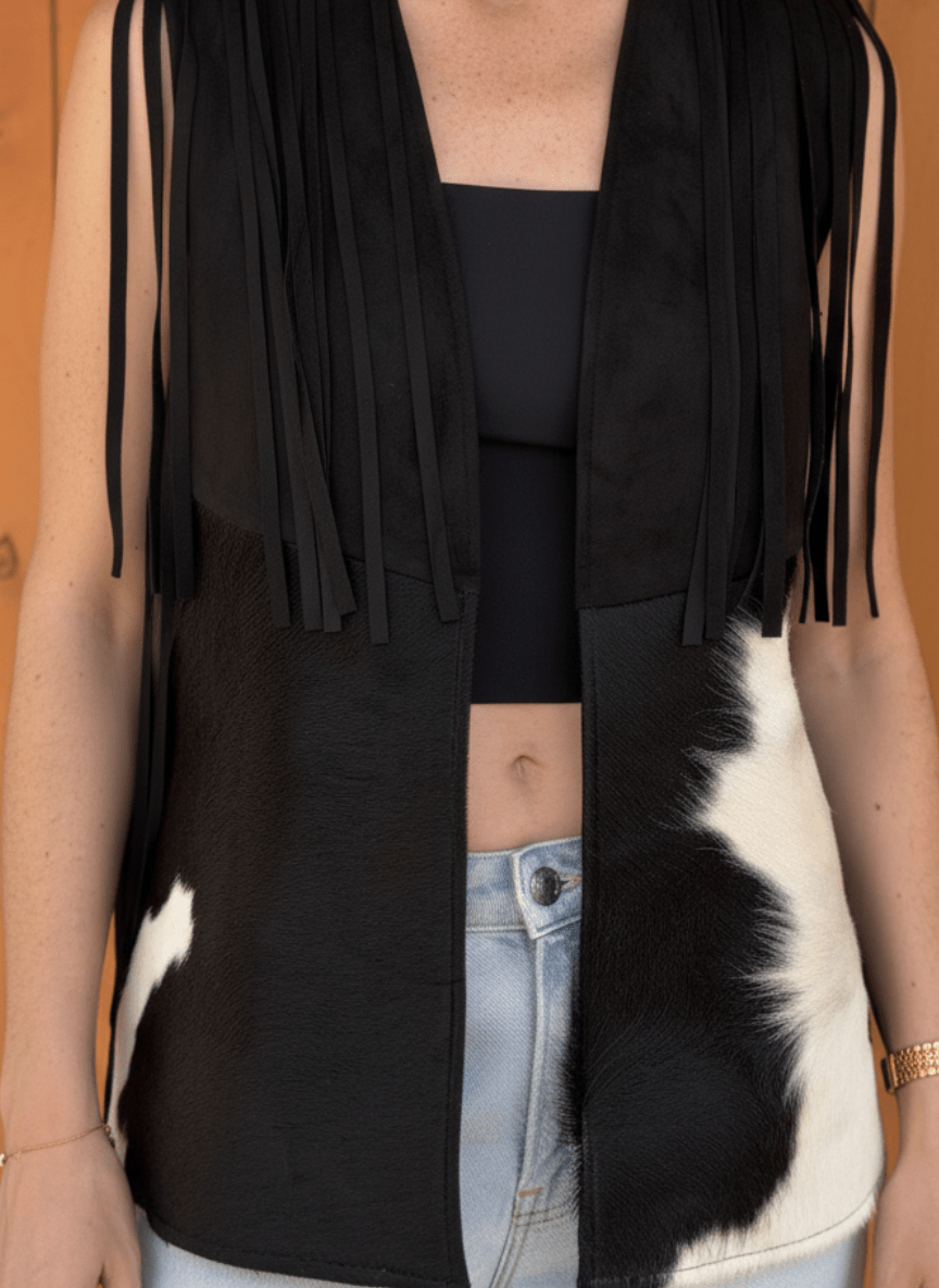 Velura Vest – Natural Cow Leather ( PATTERN 4 ) - BerriessDesigns