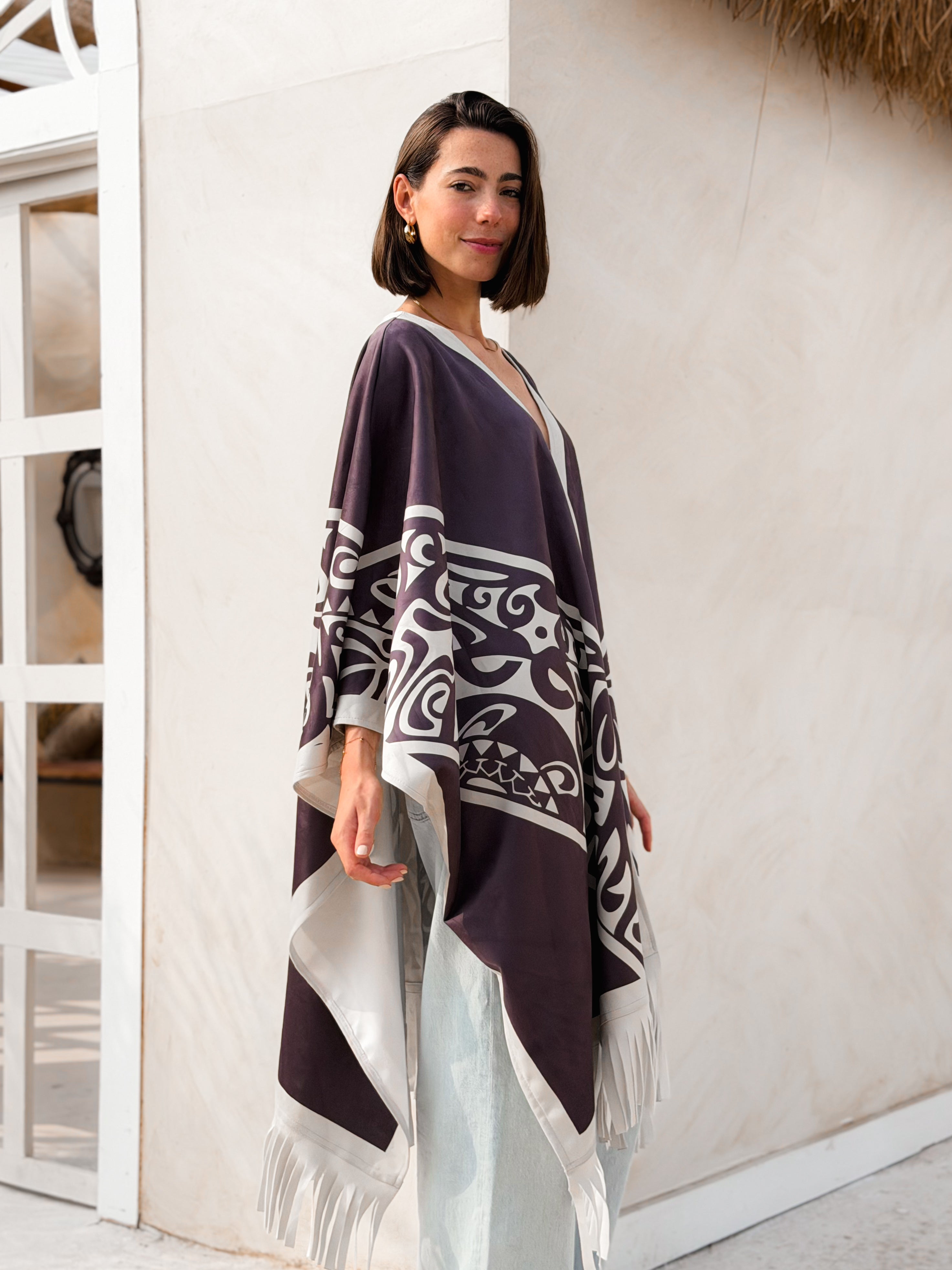 Zayra Dark Chocolate Cape - BerriessDesigns