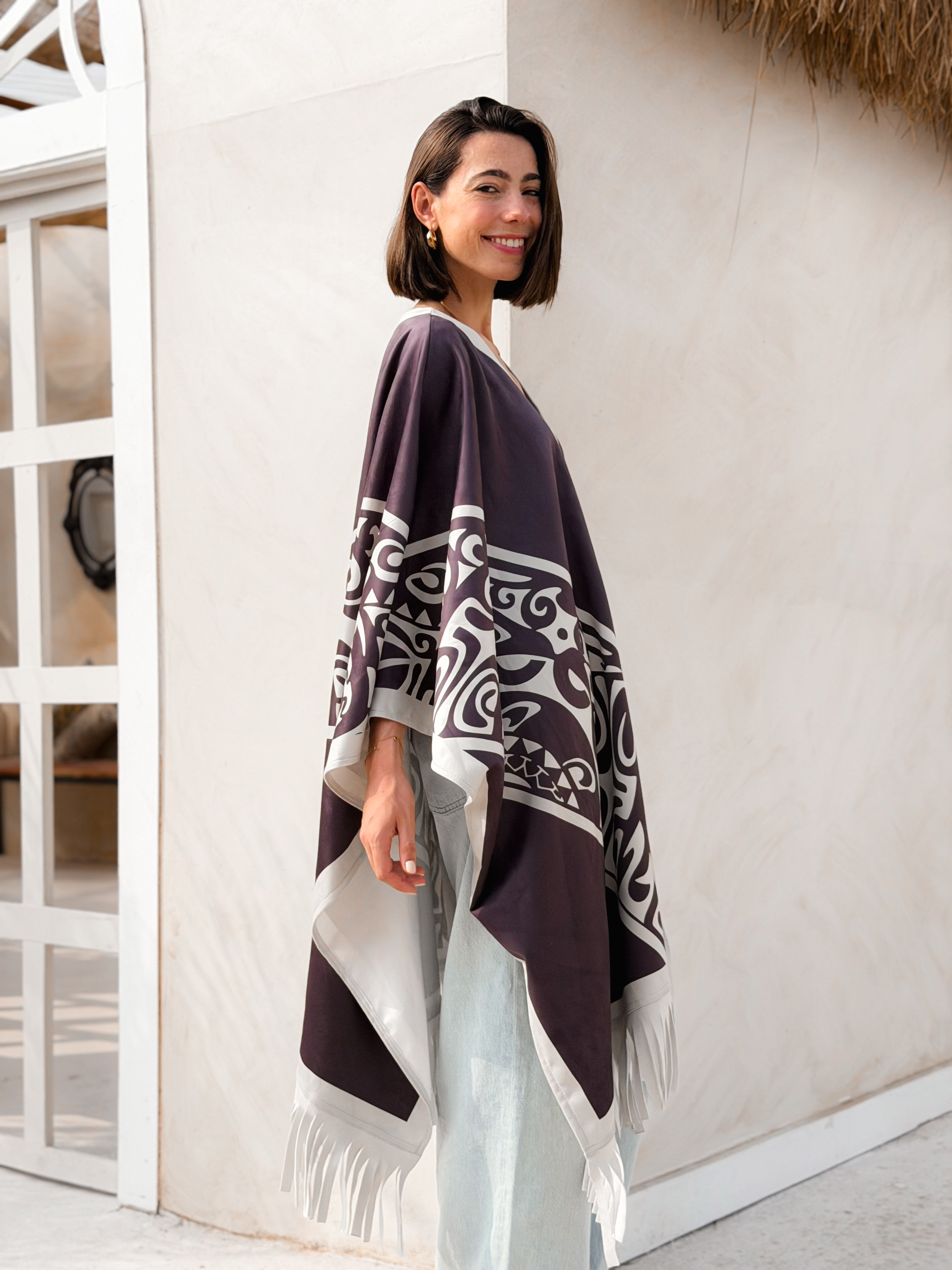 Zayra Dark Chocolate Cape - BerriessDesigns