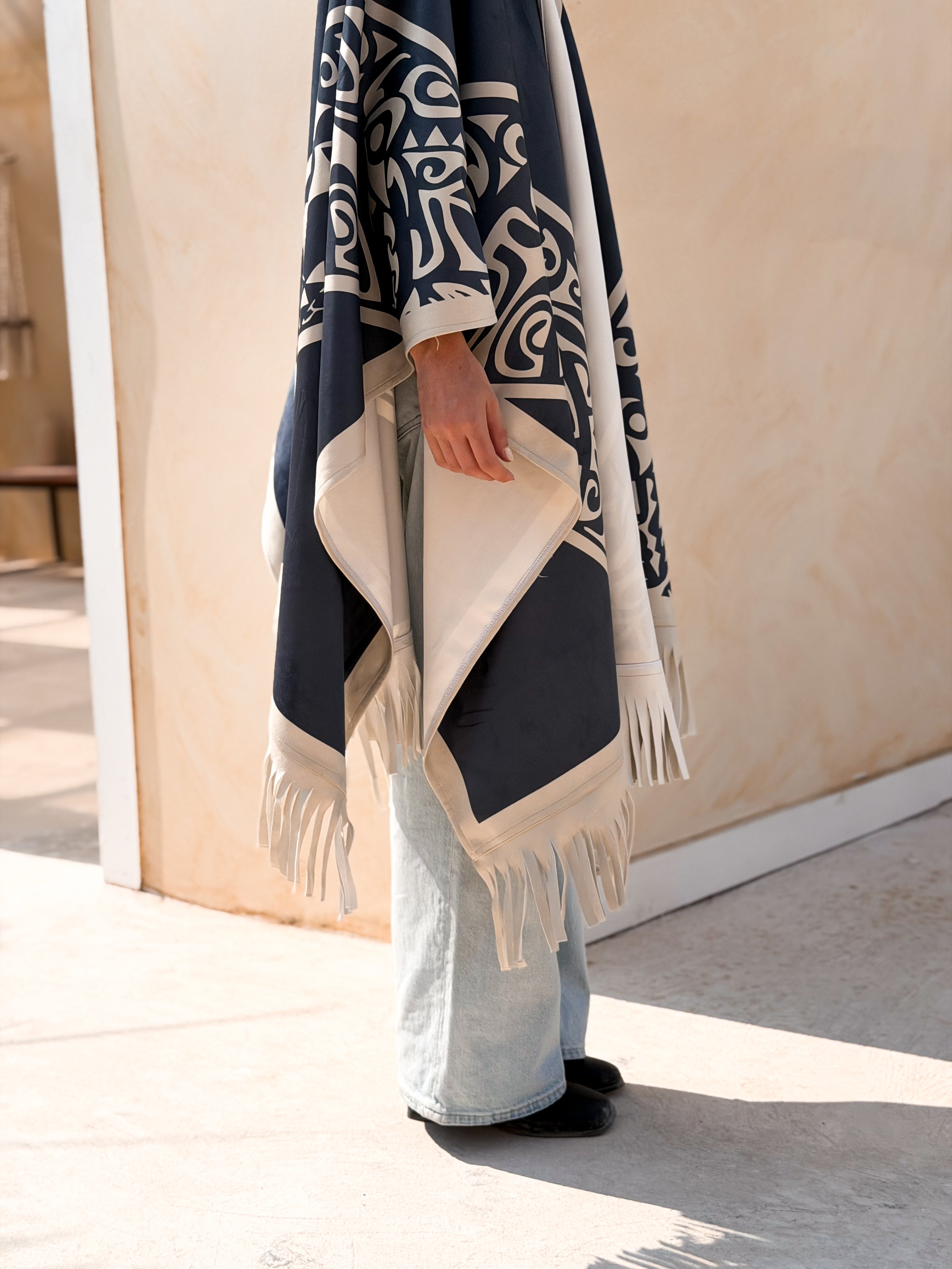 Zayra Navy Blue Cape - BerriessDesigns