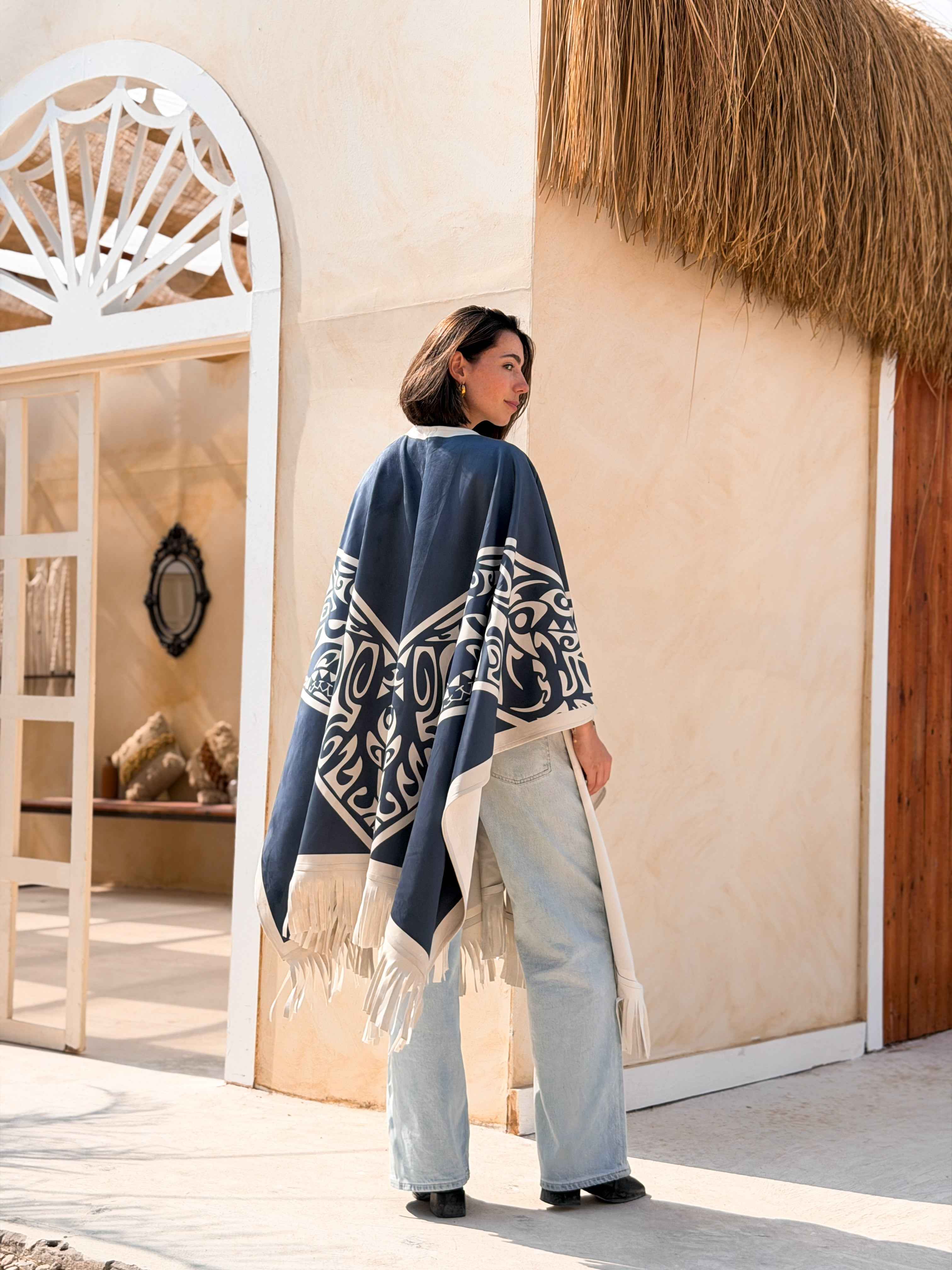 Zayra Navy Blue Cape