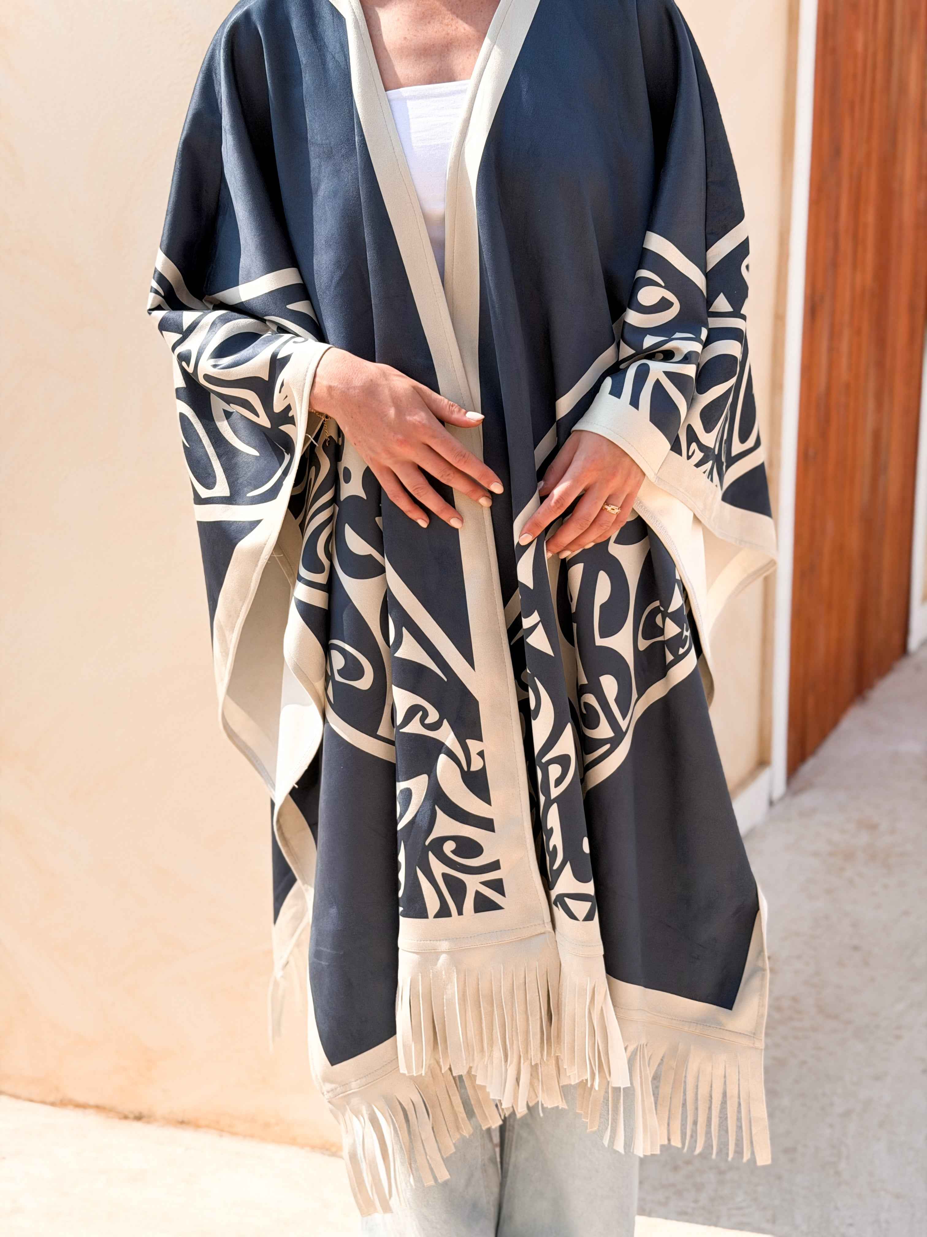 Zayra Navy Blue Cape