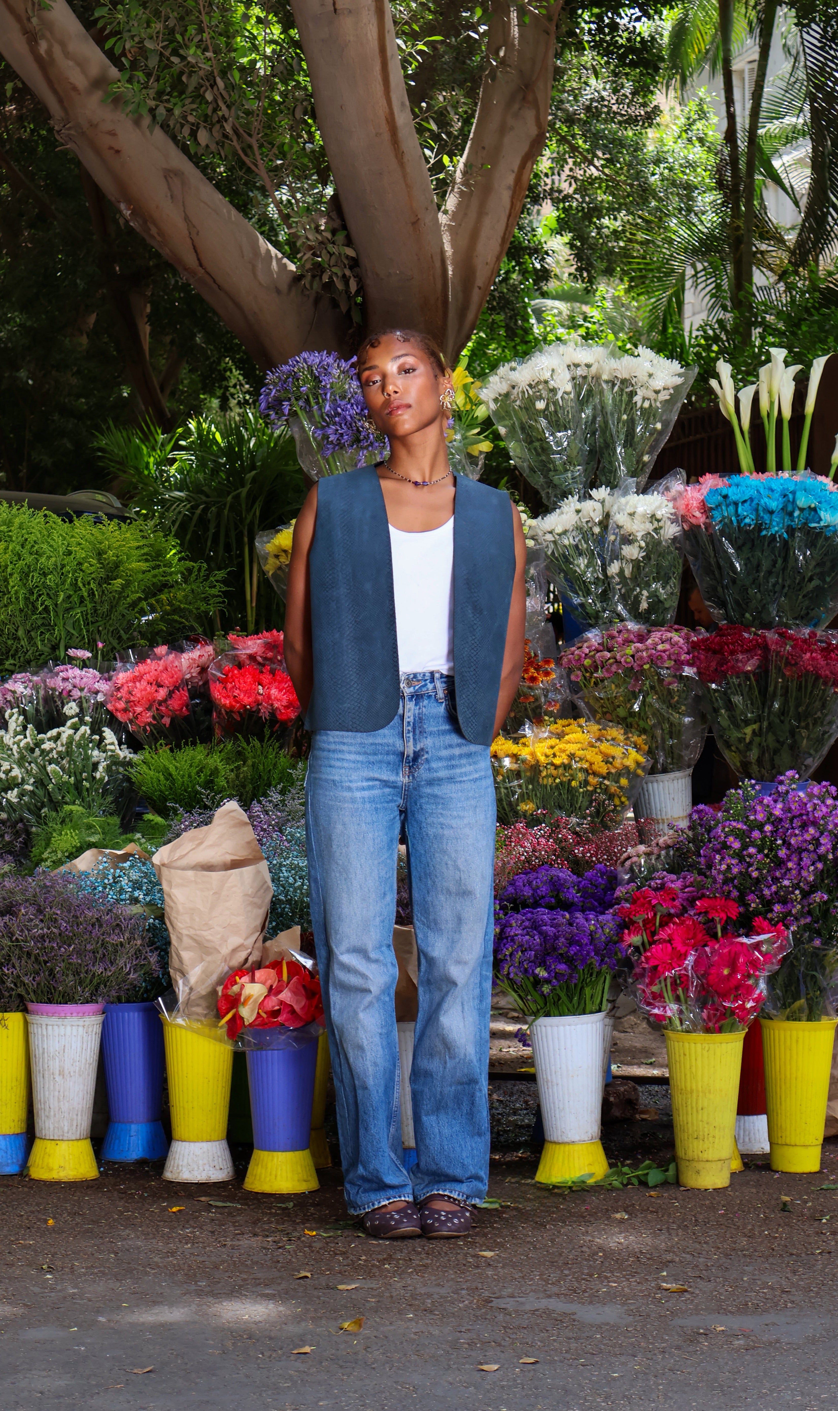 The Jazi Vest in Petrol Blue