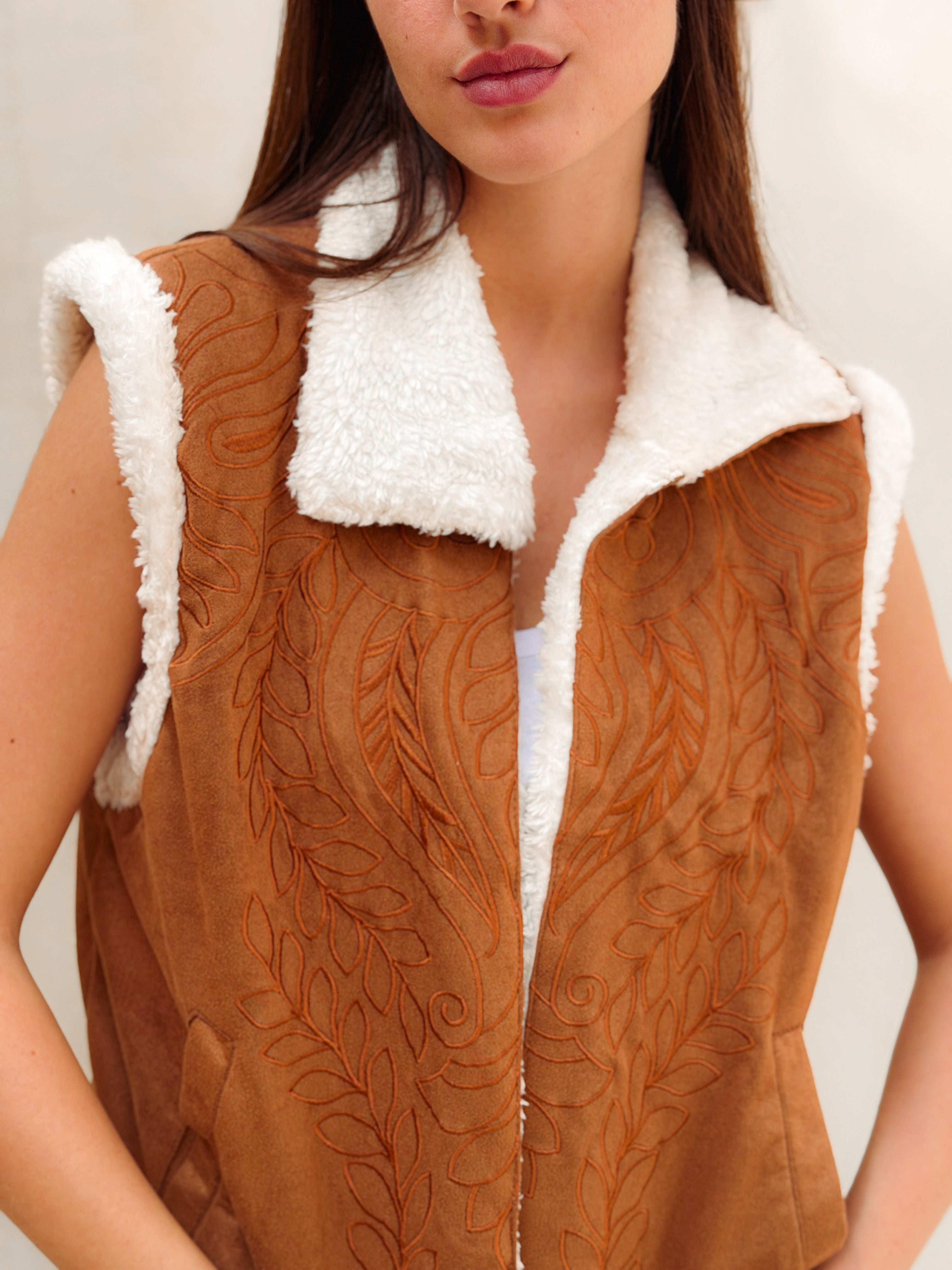Rêve Warm Caramel Brown Vest