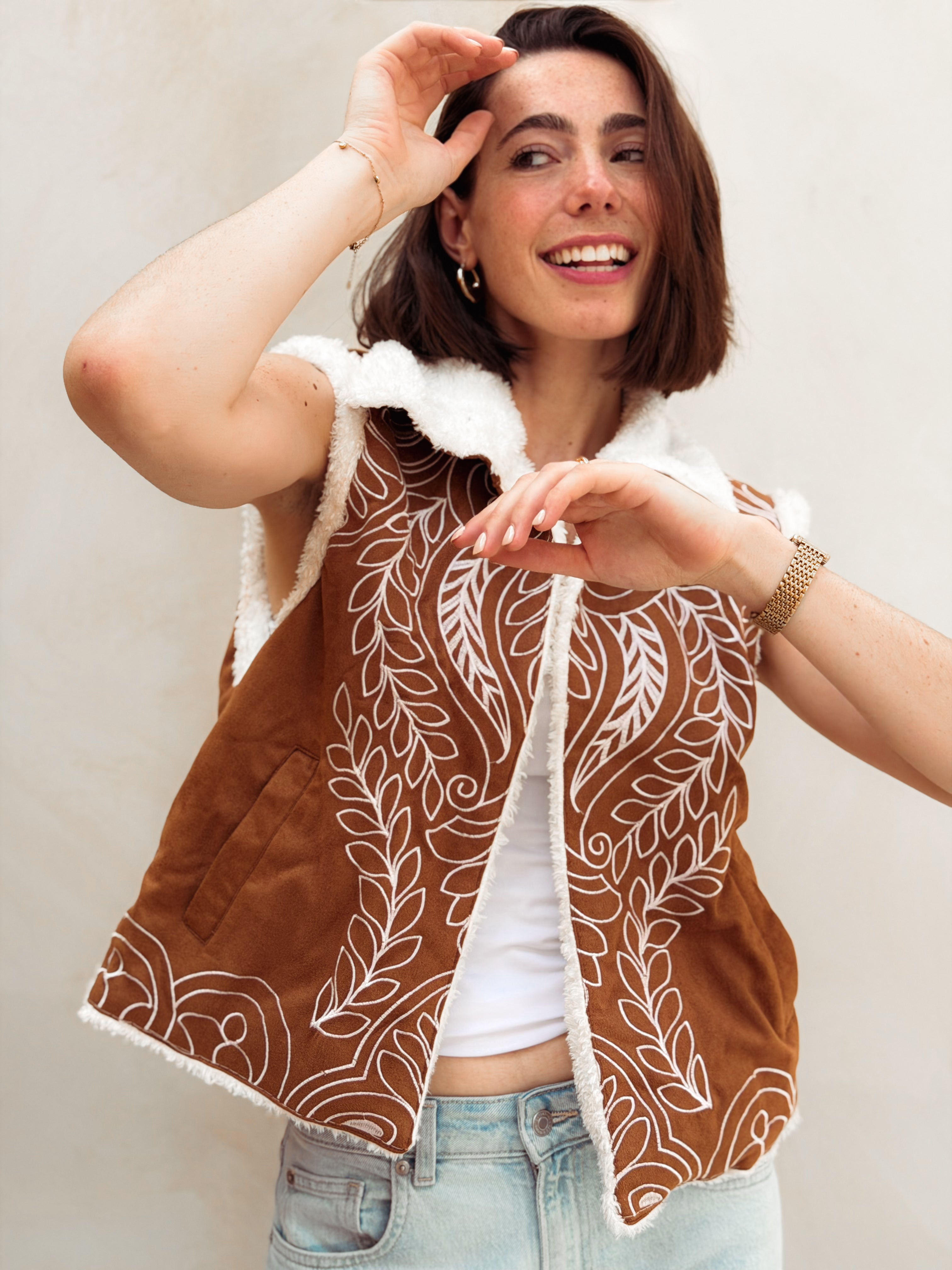 Rêve Warm Caramel Brown Vest