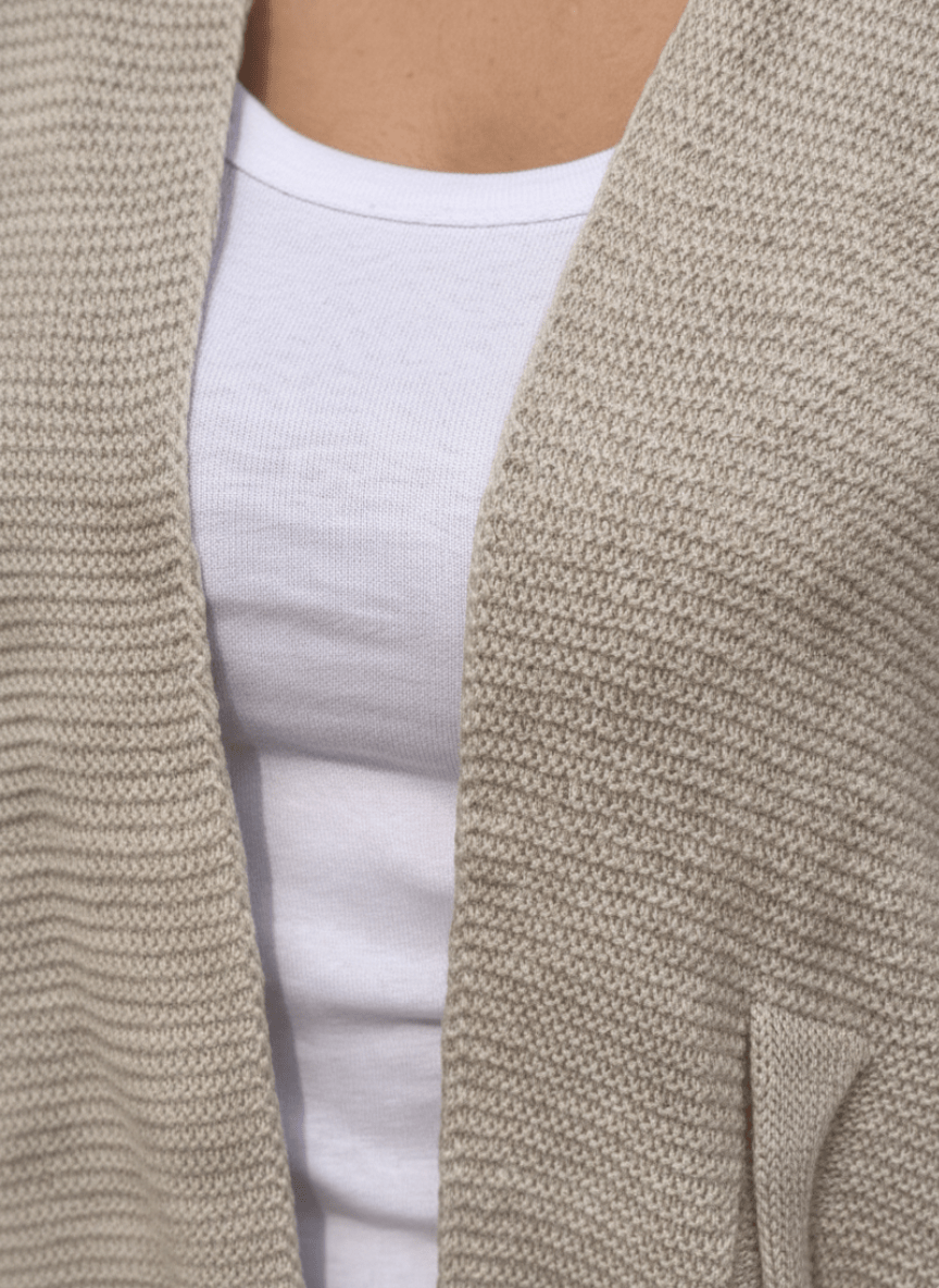 Aira Beige Knit Cape - BerriessDesigns