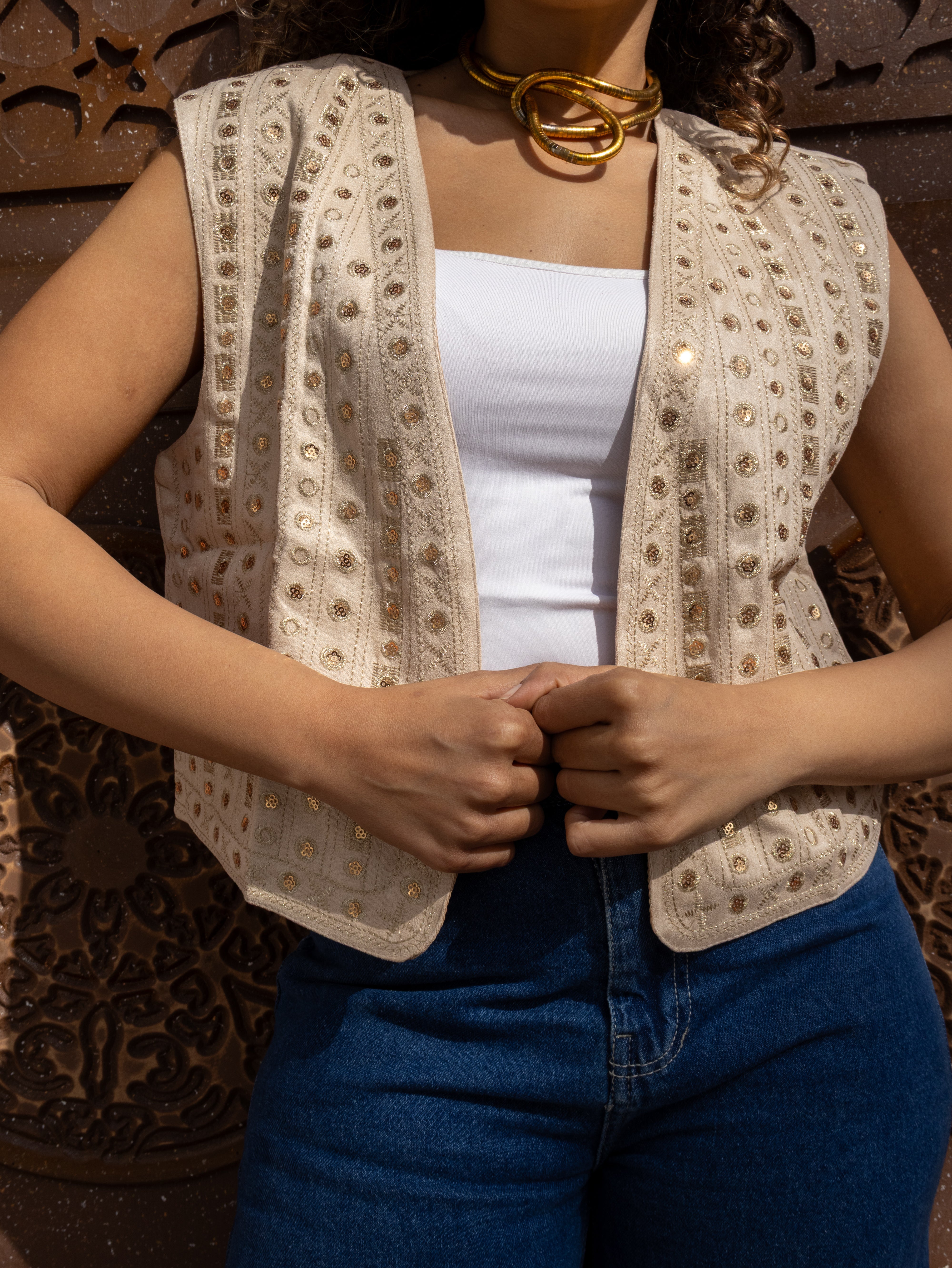 Beige Helal Vest - BerriessDesigns