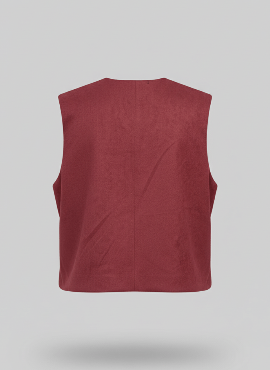 Flare Burgundy Vest - BerriessDesigns