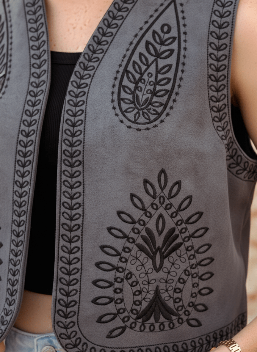 Flare Grey Vest - BerriessDesigns