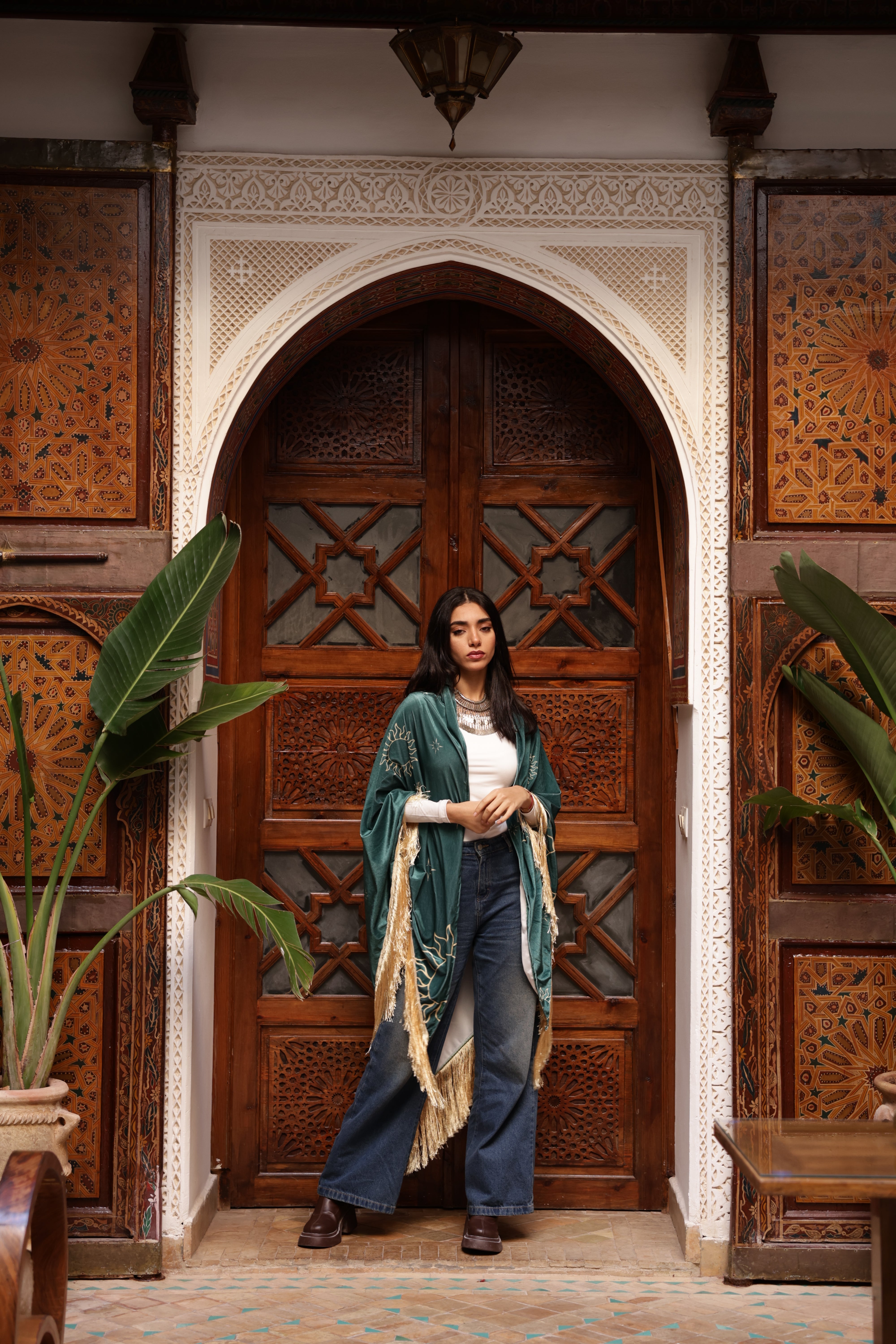 Khayaal Green Cape - BerriessDesigns