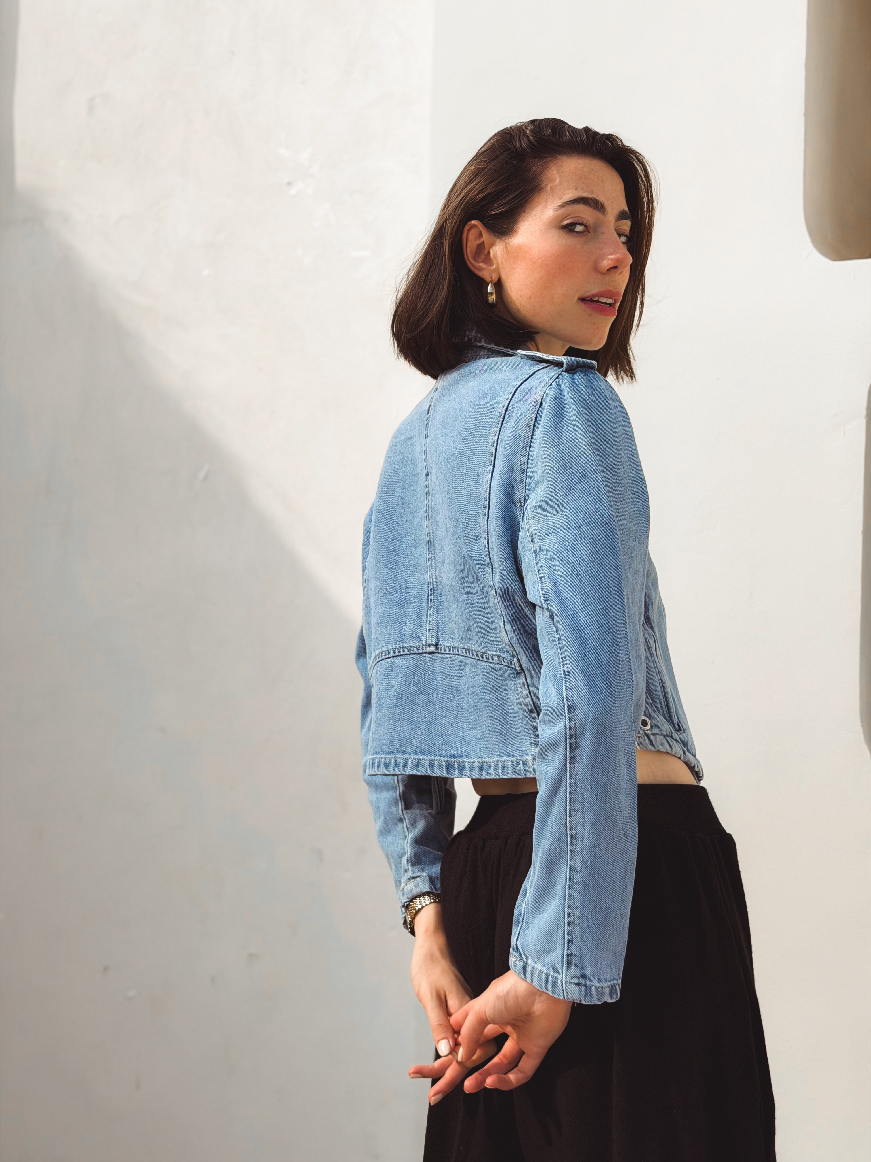 Tala Jacket – Cropped Denim Jacket - BerriessDesigns