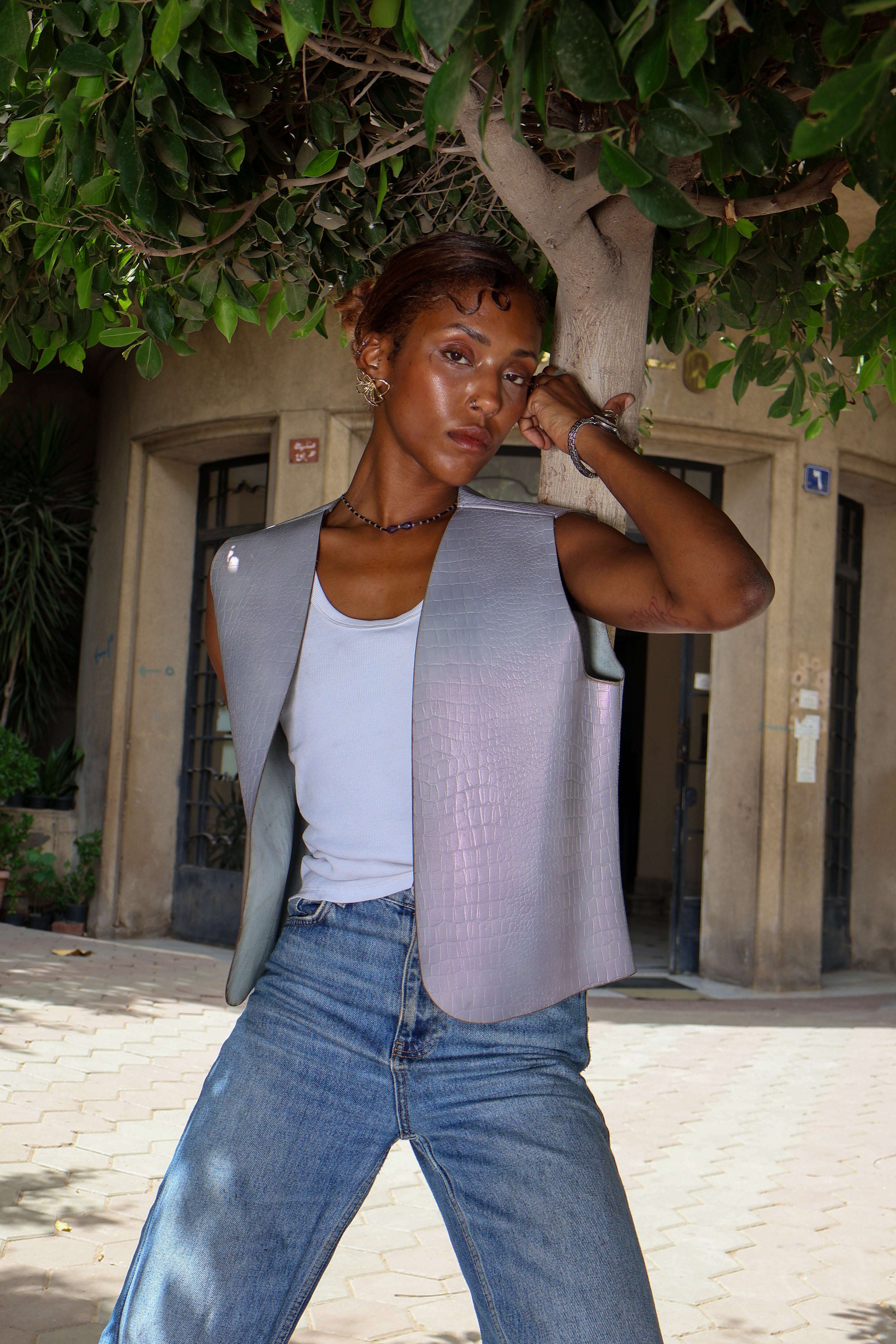 The Jazi Vest in Metallic Disco - BerriessDesigns