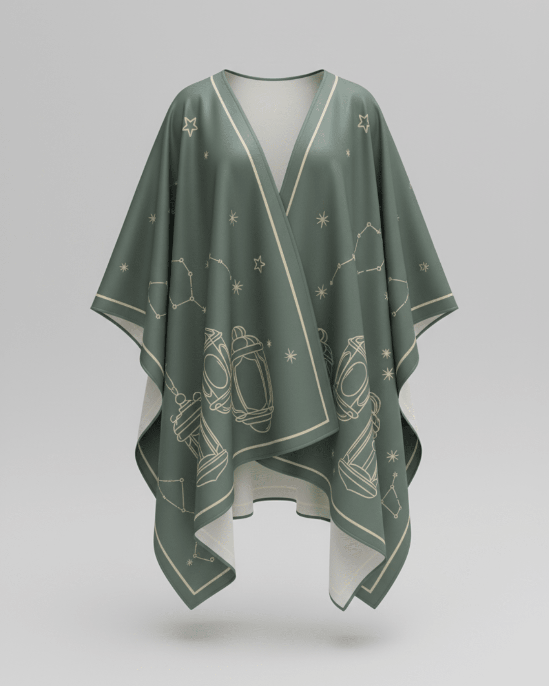Turath Sage Green Cape - BerriessDesigns