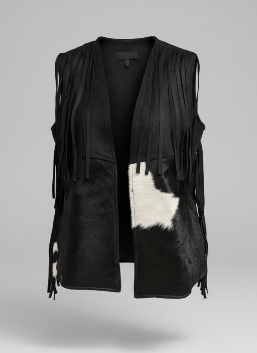 Velura Vest – Natural Cow Leather ( PATTERN 5 ) - BerriessDesigns