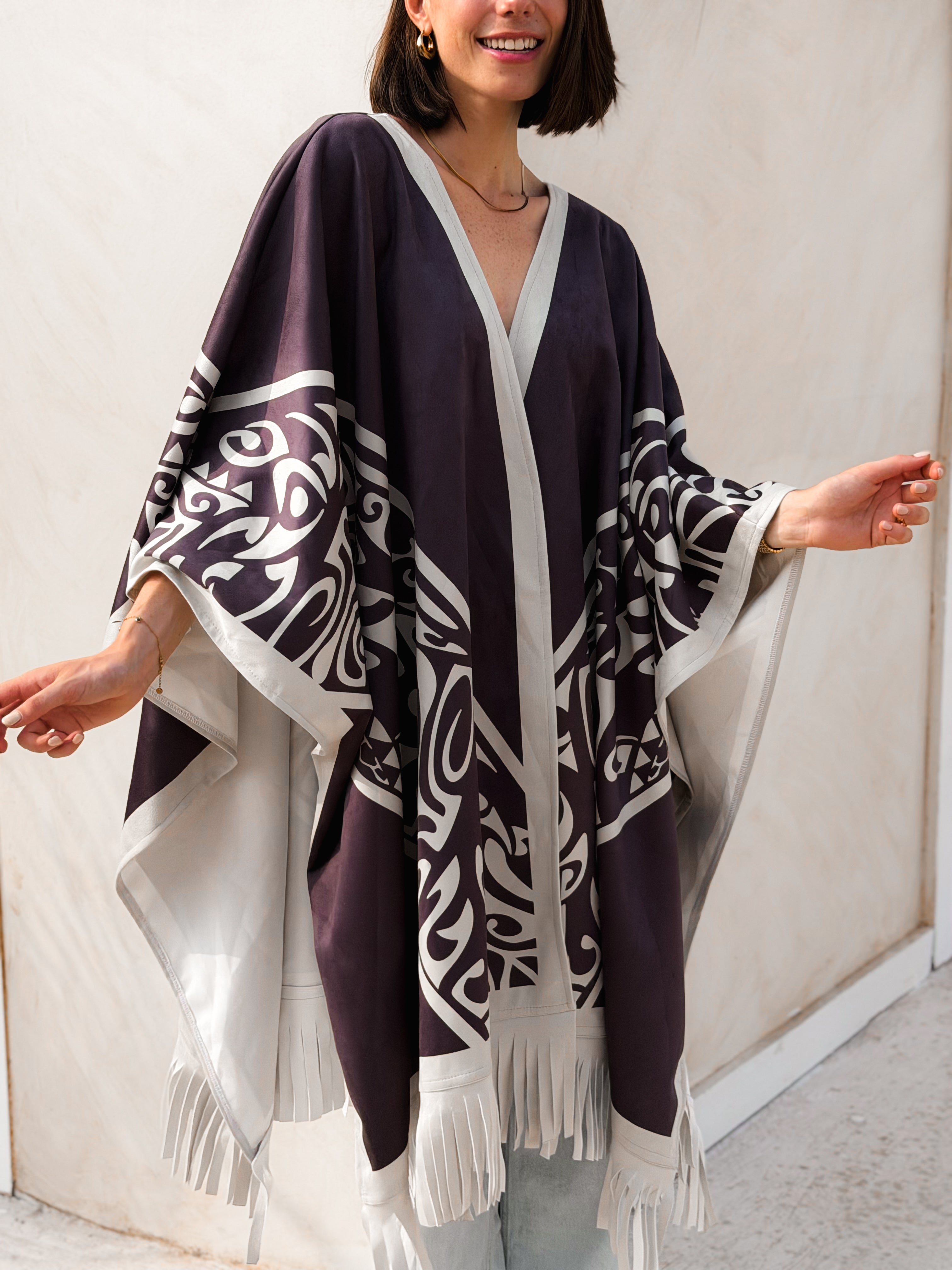 Zayra Dark Chocolate Cape - BerriessDesigns