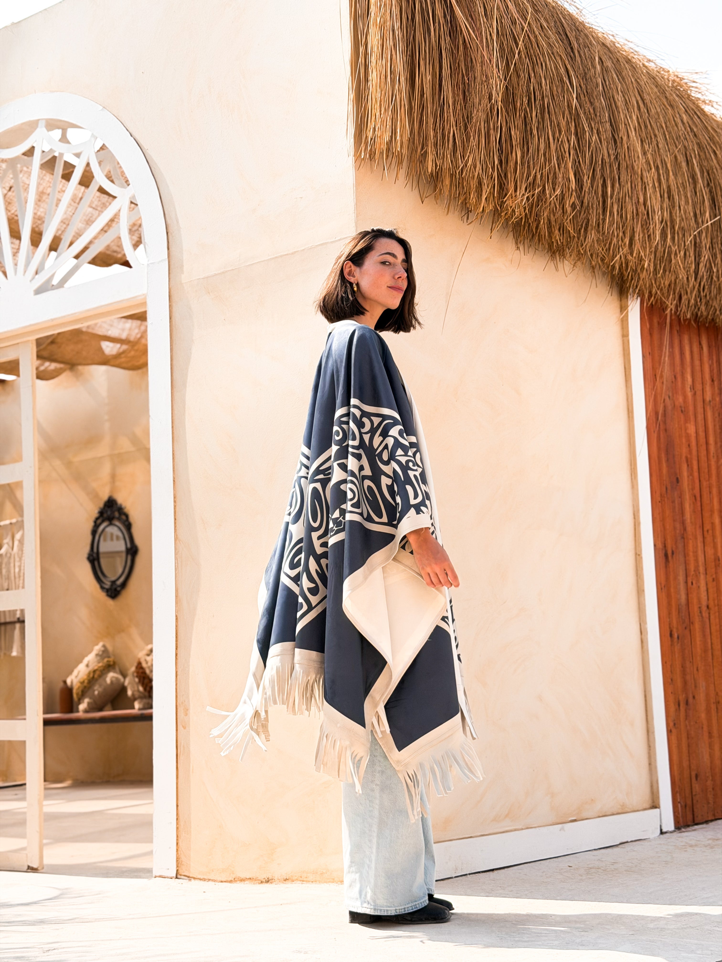 Zayra Navy Blue Cape - BerriessDesigns